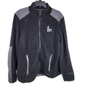 LL Bean Women’s Jacket Size XL Black Gray Polartec Full Zip Fleece Outdoors